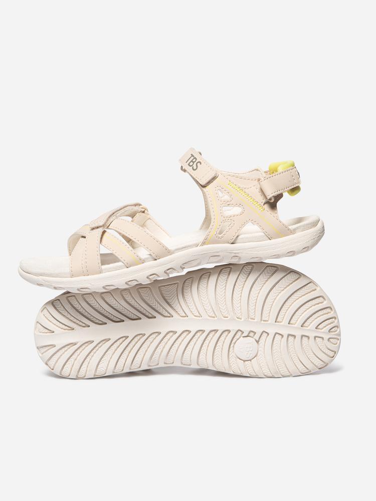Sandales plates femme - TREKKER Nude 3/5