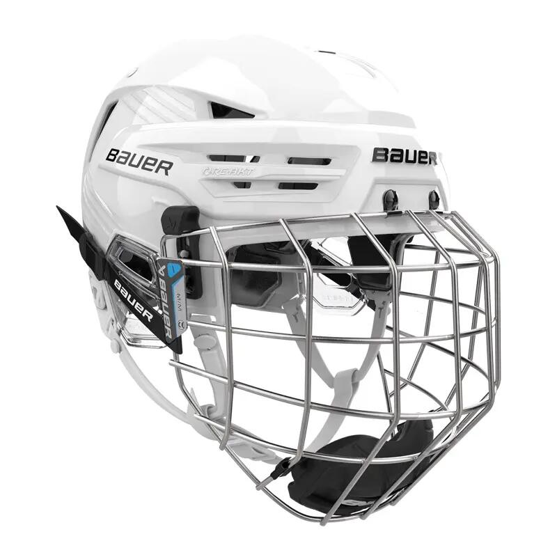 BAUER Re-Akt 90 Senior White adult Hockey Helmet Combo