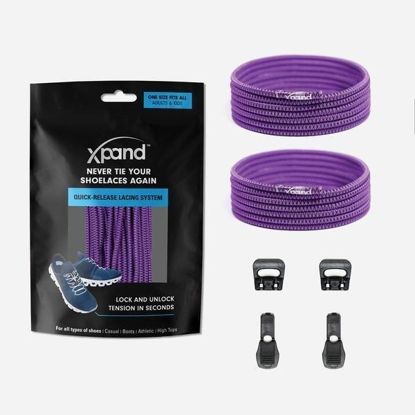 Șireturi elastice cu strângere Quick-Release Purple