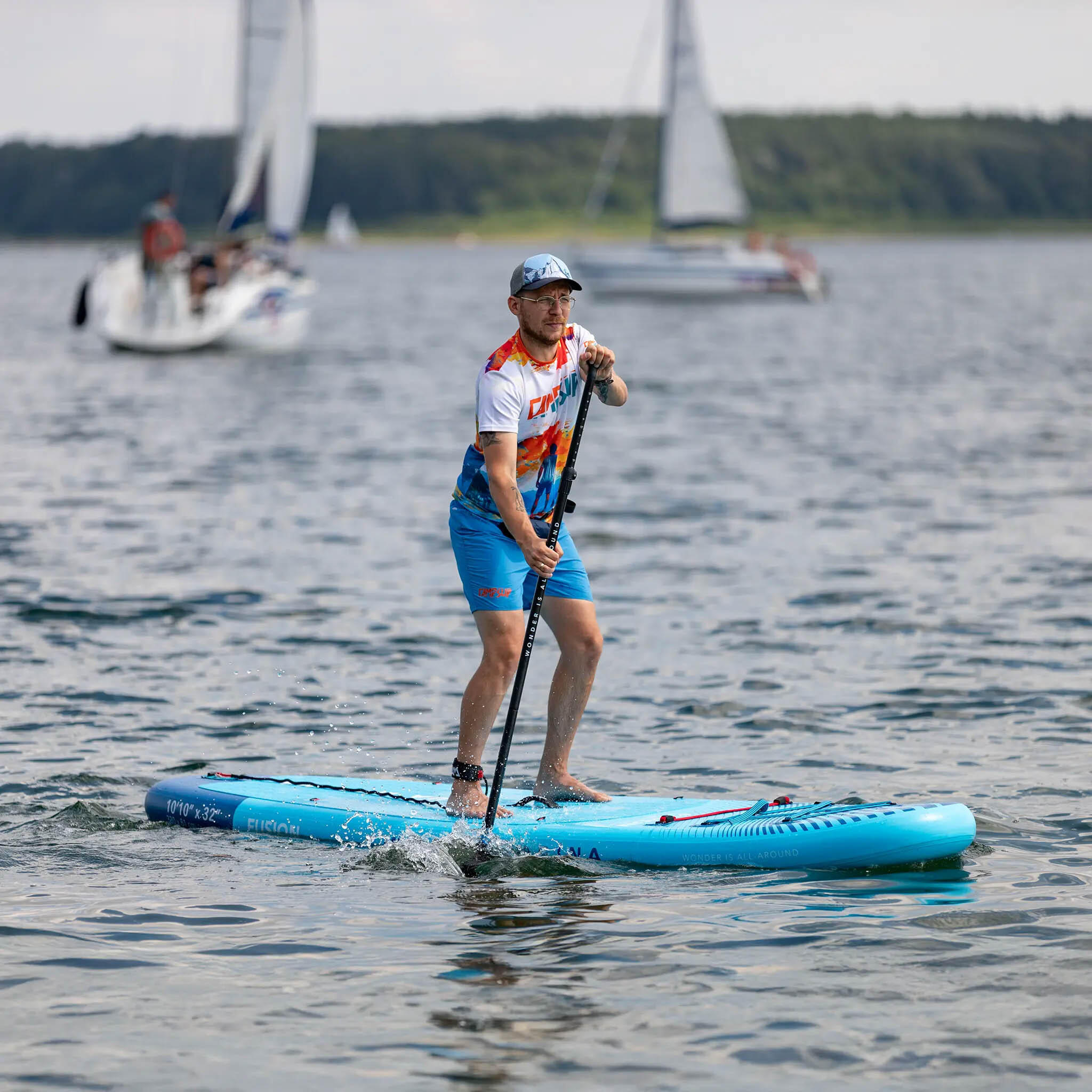 Deska do pływania SUP Aqua Marina Fusion 330 cm NIEBIESKI + Pompka EP-T16 6/7