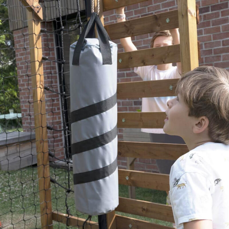 Aire de jeux multisport en bois traité avec toboggan ACHILLE 5/5