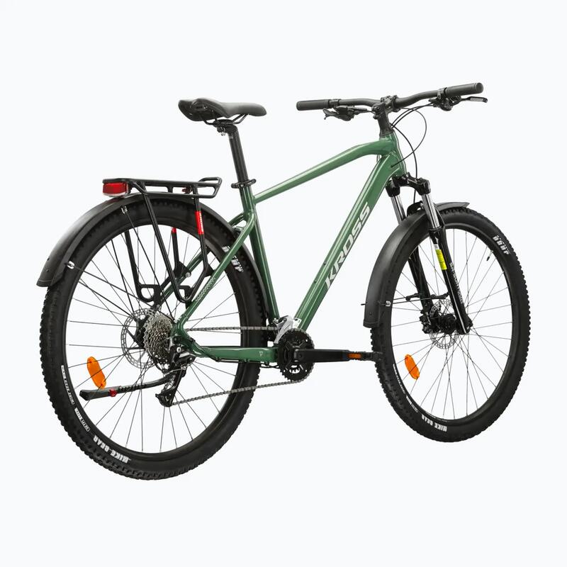 Bicicleta MTB Hardtail Kross Hexagon 4.0 EQ 27.5 inch verde Shimano Acera
