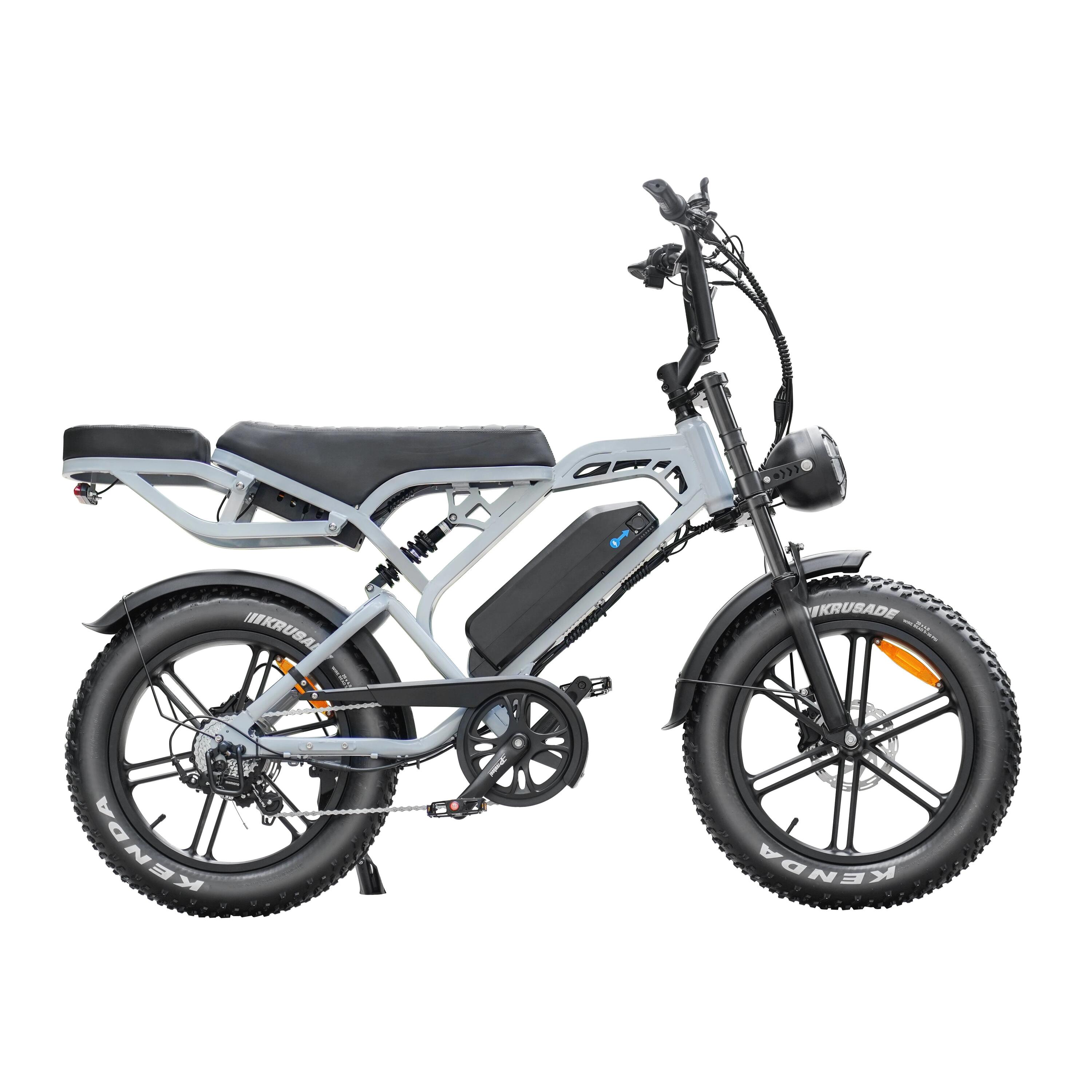 QmWheel V20 Pro Fatbike – Lichtgrijs – Inclusief Accessoiresset 4/5