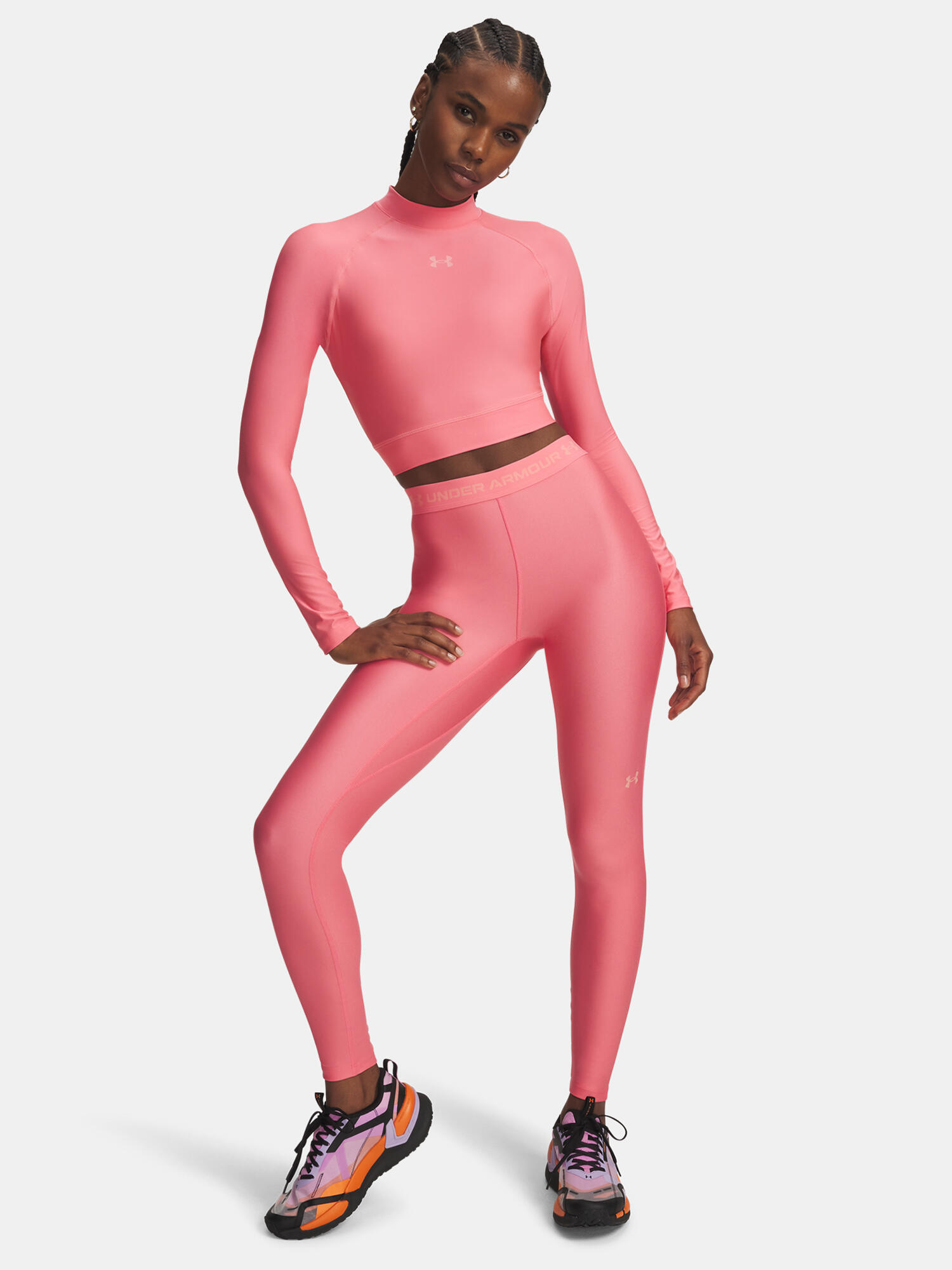 Longsleeve treningowy damski Under Armour HeatGear Crop Mock 4/4