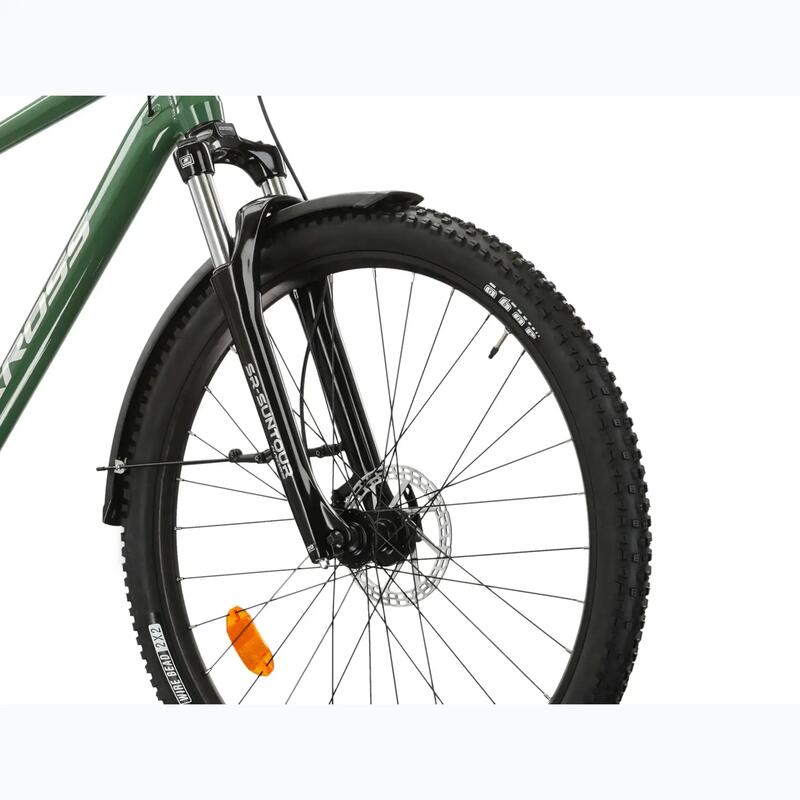 Bicicleta MTB Hardtail Kross Hexagon 4.0 EQ 27.5 inch verde Shimano Acera