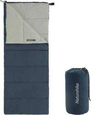 Lichtgewicht slaapzak volwassenen 1 kg katoen comfort 13°c blauw