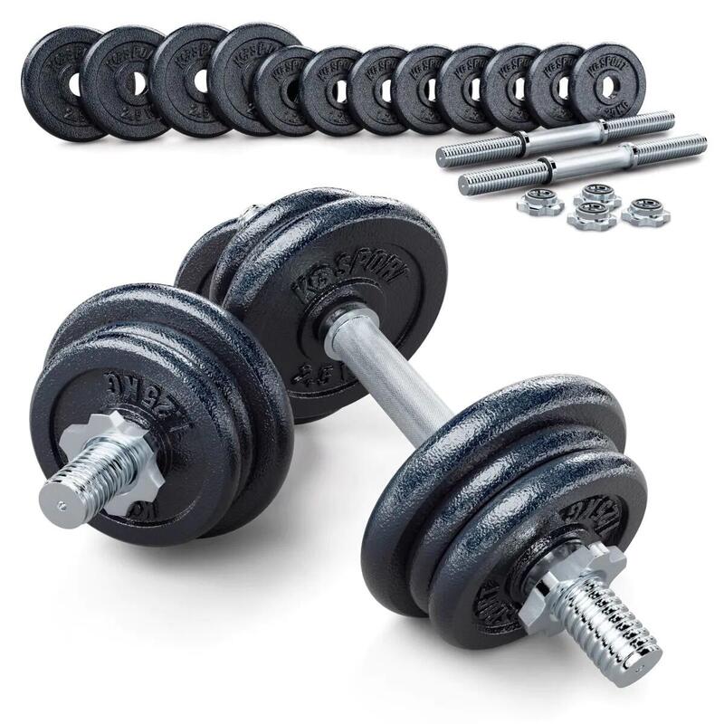 Mancuernas de 24 o 39 kg I 2x Kit Mancuernas musculación