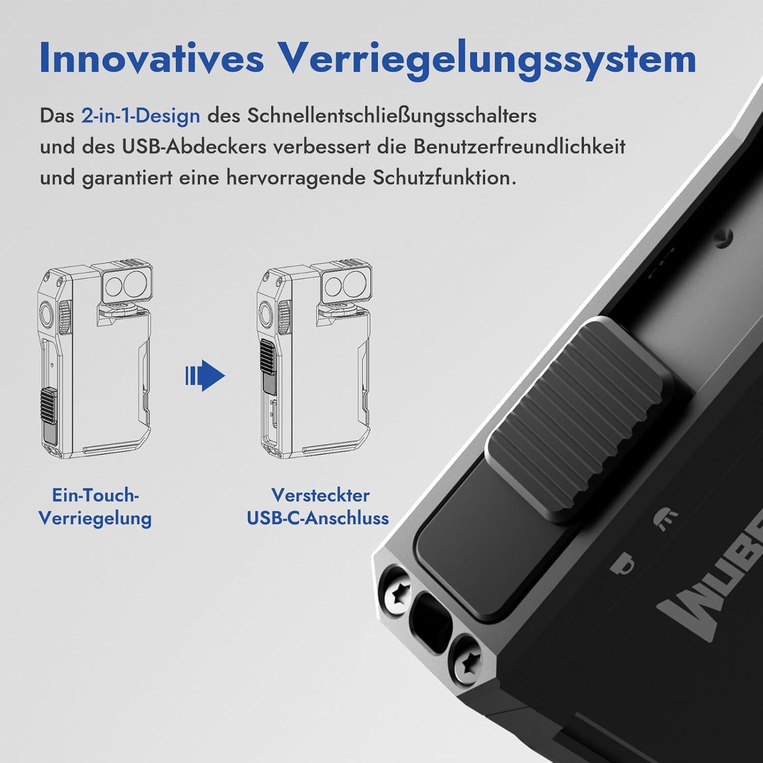 Outdoor Wiederaufladbare LED Taschenlampe RGB IP65 Magnetisch G5 4/7