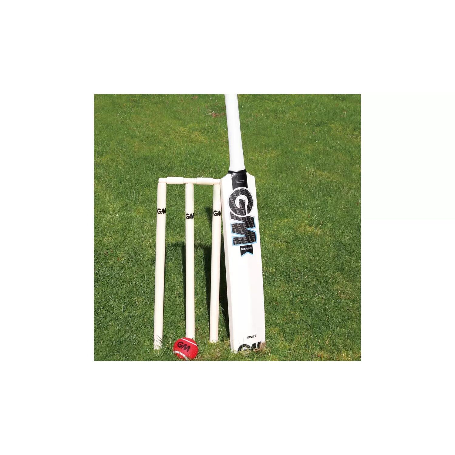 CricketSet "Diamond" Damen und Herren Cremefarbe/Rot 2/2