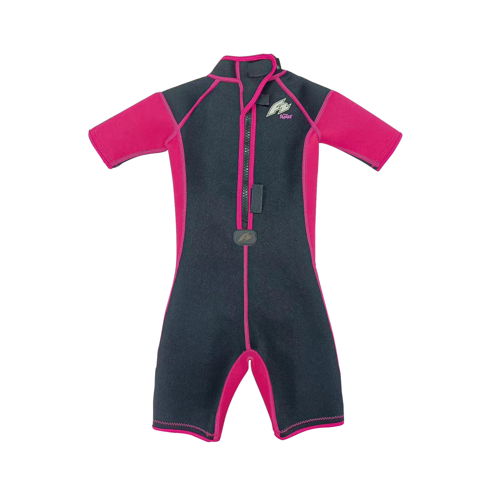 F2  Junior Neopren Anzug Shark Shorty (3,5mm) Kurz 6 yrs Pink 3/3