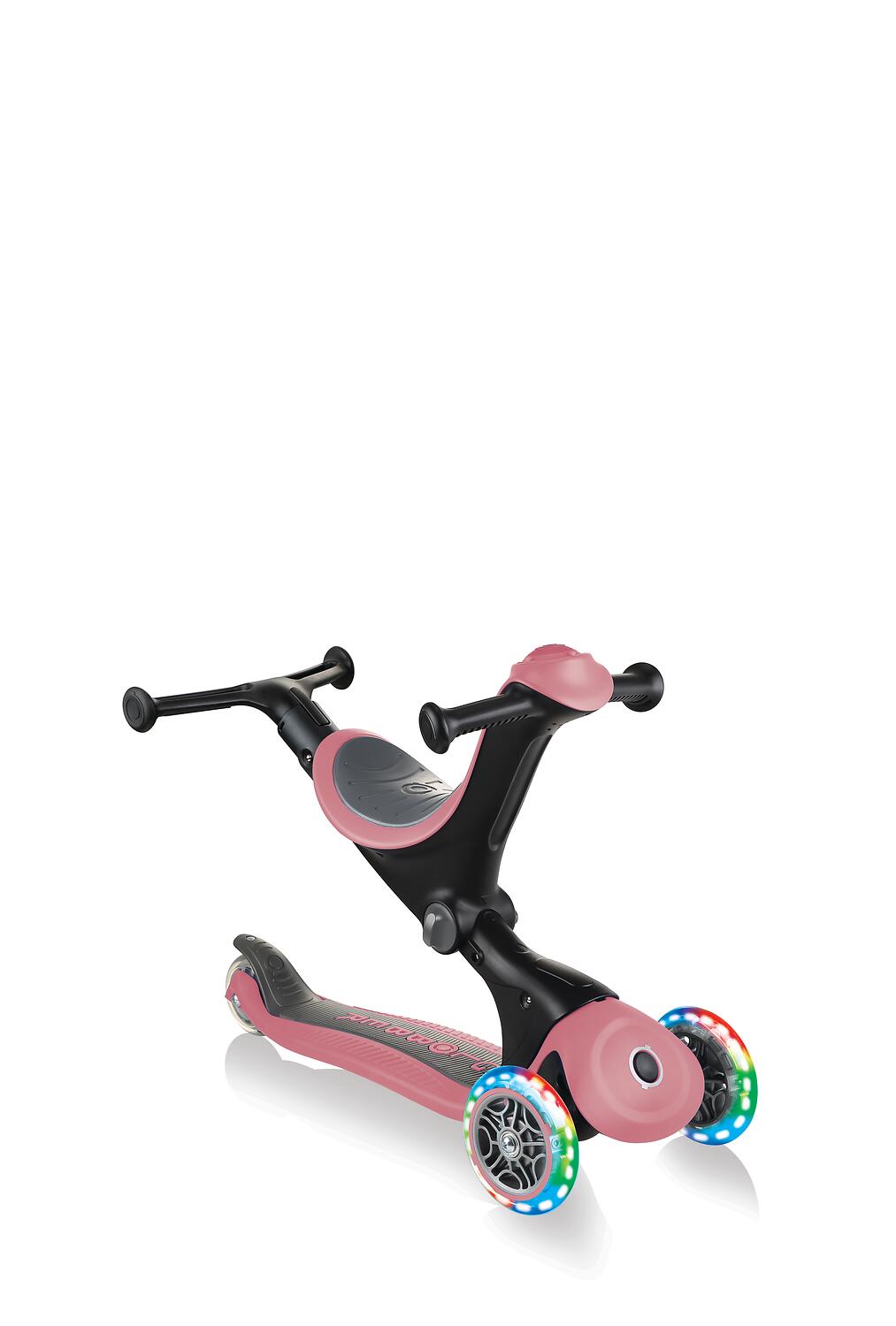 GLOBBER GO-UP DELUXE LIGHTS rosa, mit Leuchtrollen 2/7