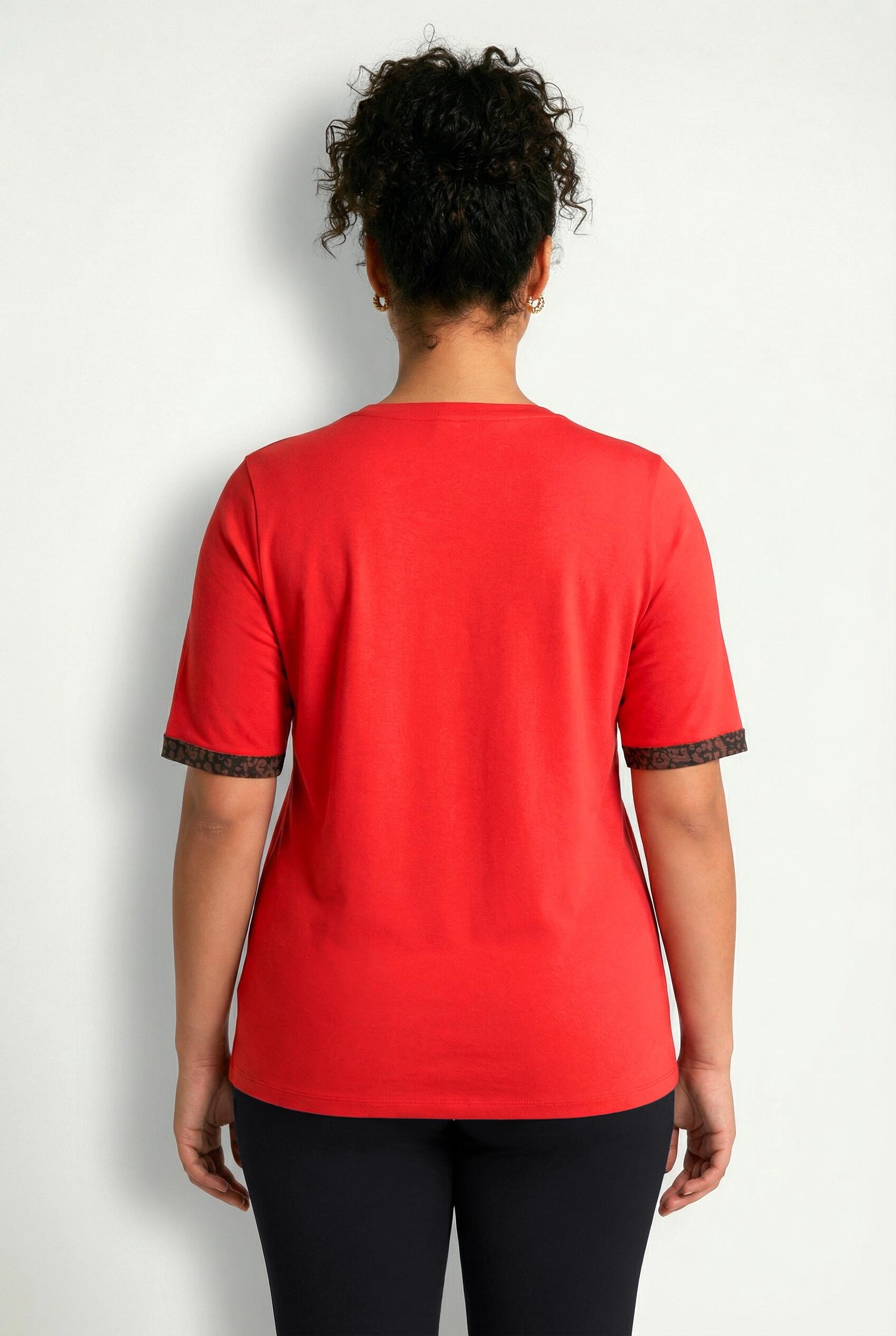 Femme T-shirt technique avec motif imprimé décolleté rond et manches courtes 2/7