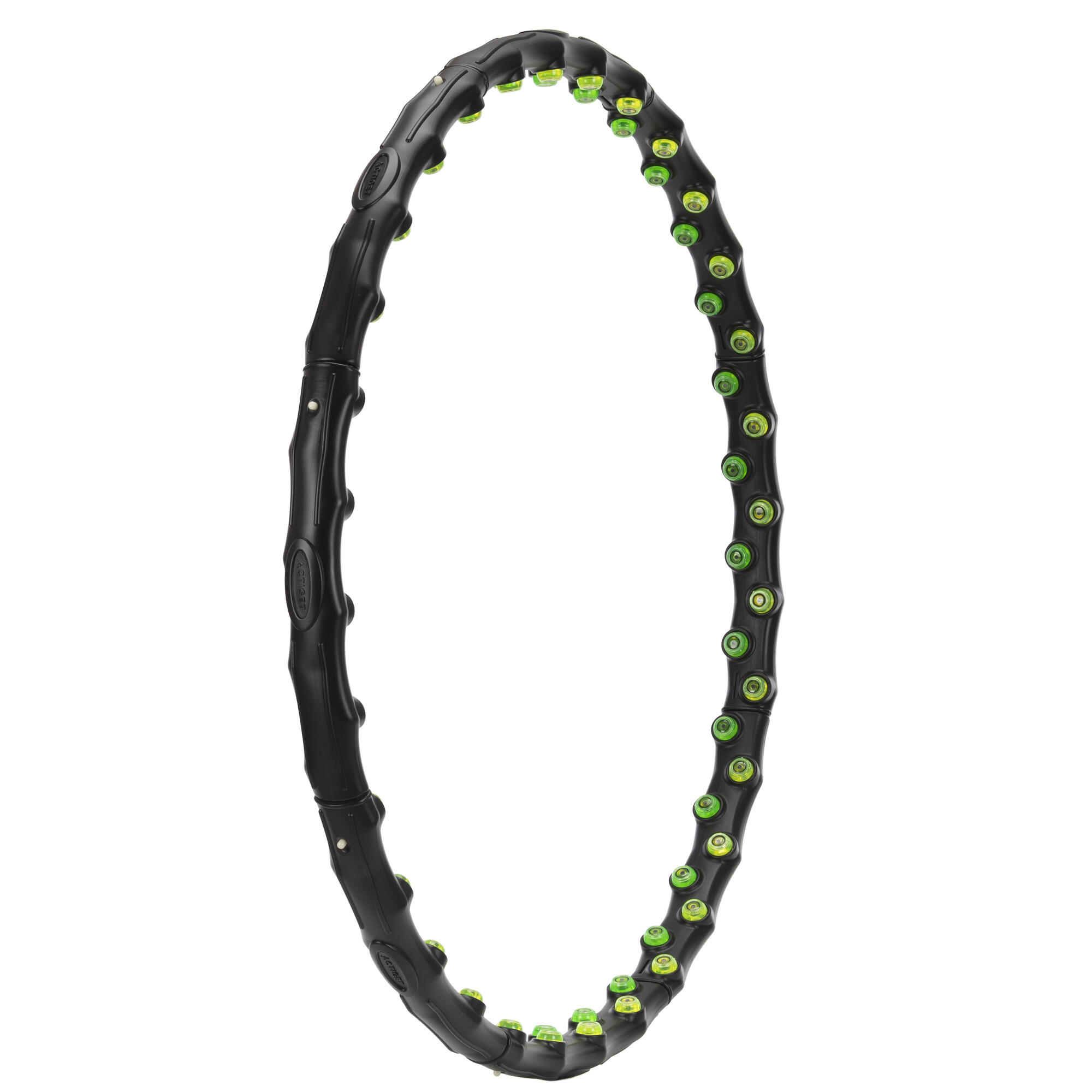 Hula hop z wypustkami masującymi, składane 88 cm obręcz do ćwiczeń cardio, czarn 2/7