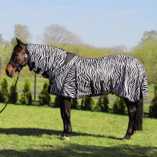 Fliegendecke für Pferd Zebra mit Halsteil York