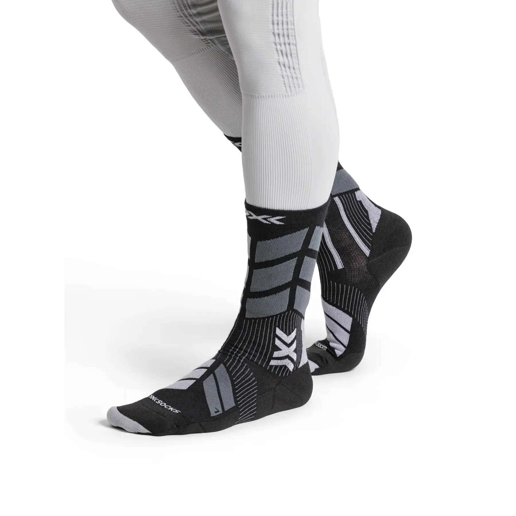 Chaussettes X-Socks X-Country Perform Merino Crew Gris/Sable 3/4