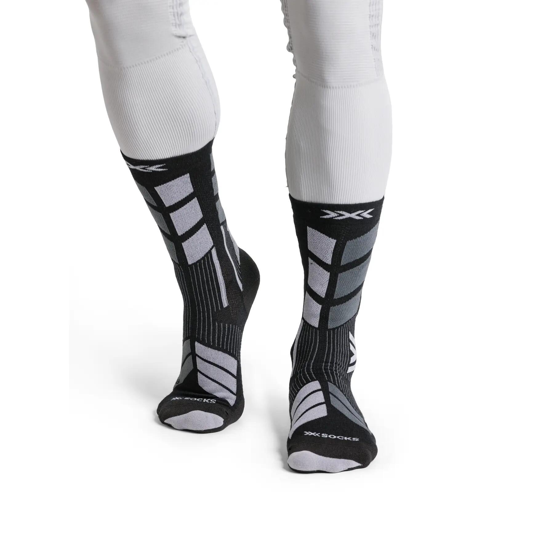 Chaussettes X-Socks X-Country Perform Merino Crew Gris/Sable 2/4