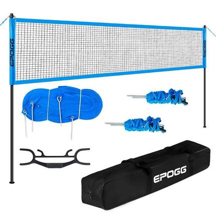 Ensemble de beach-volley 9,5 x 1 m avec poteaux télescopiques