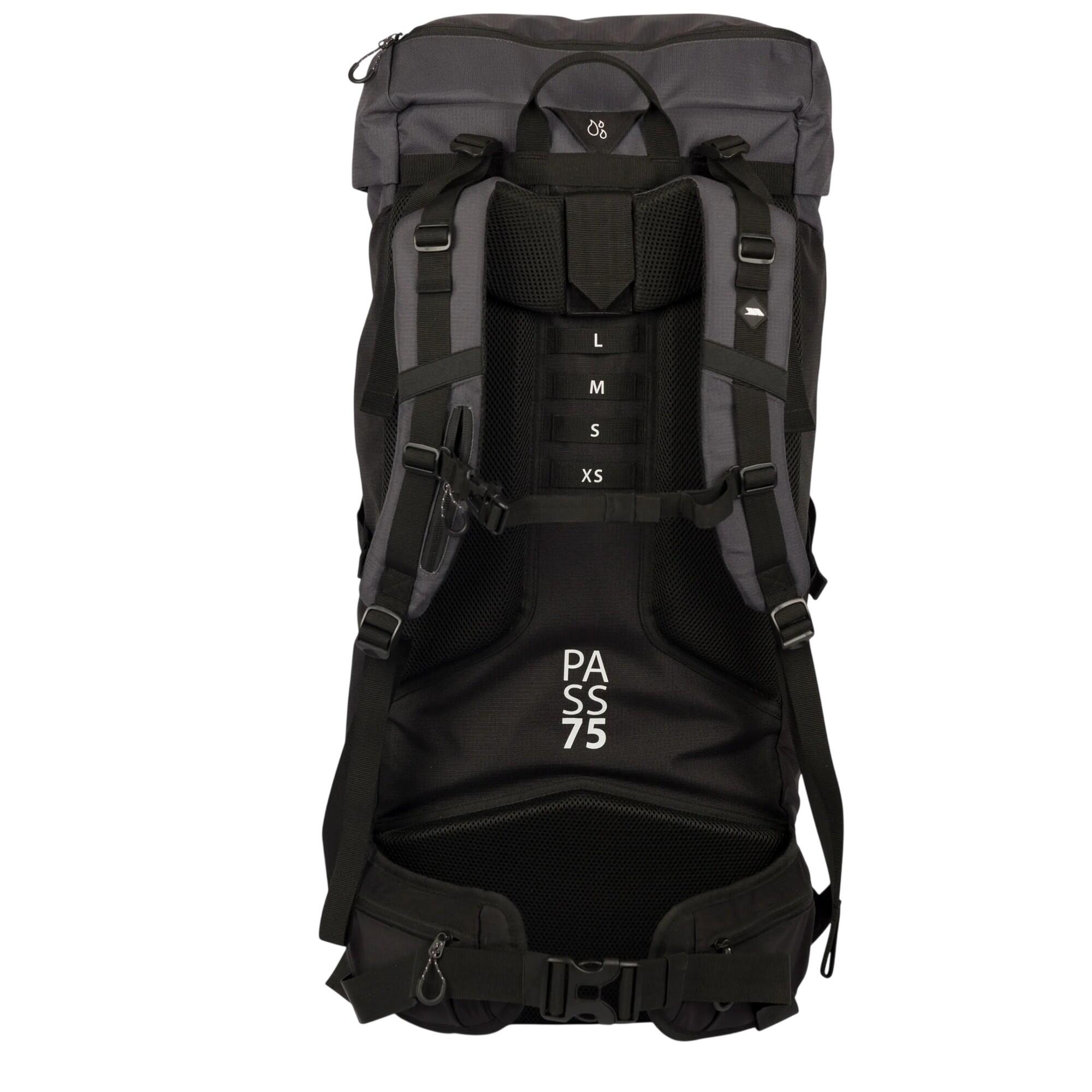 Pass 75L Hiking Backpack (Black/Dark Grey) 2/5