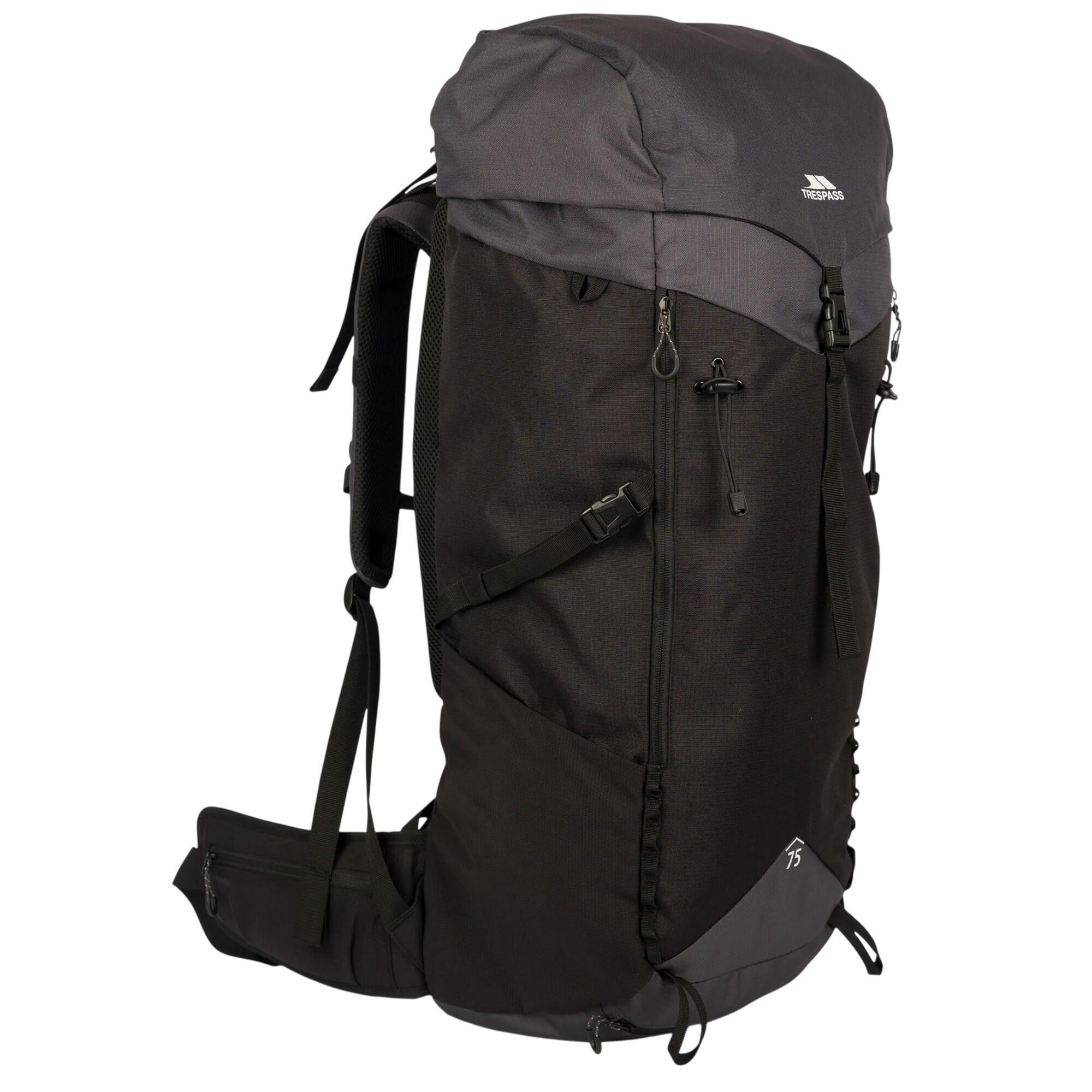 Pass 75L Hiking Backpack (Black/Dark Grey) 4/5