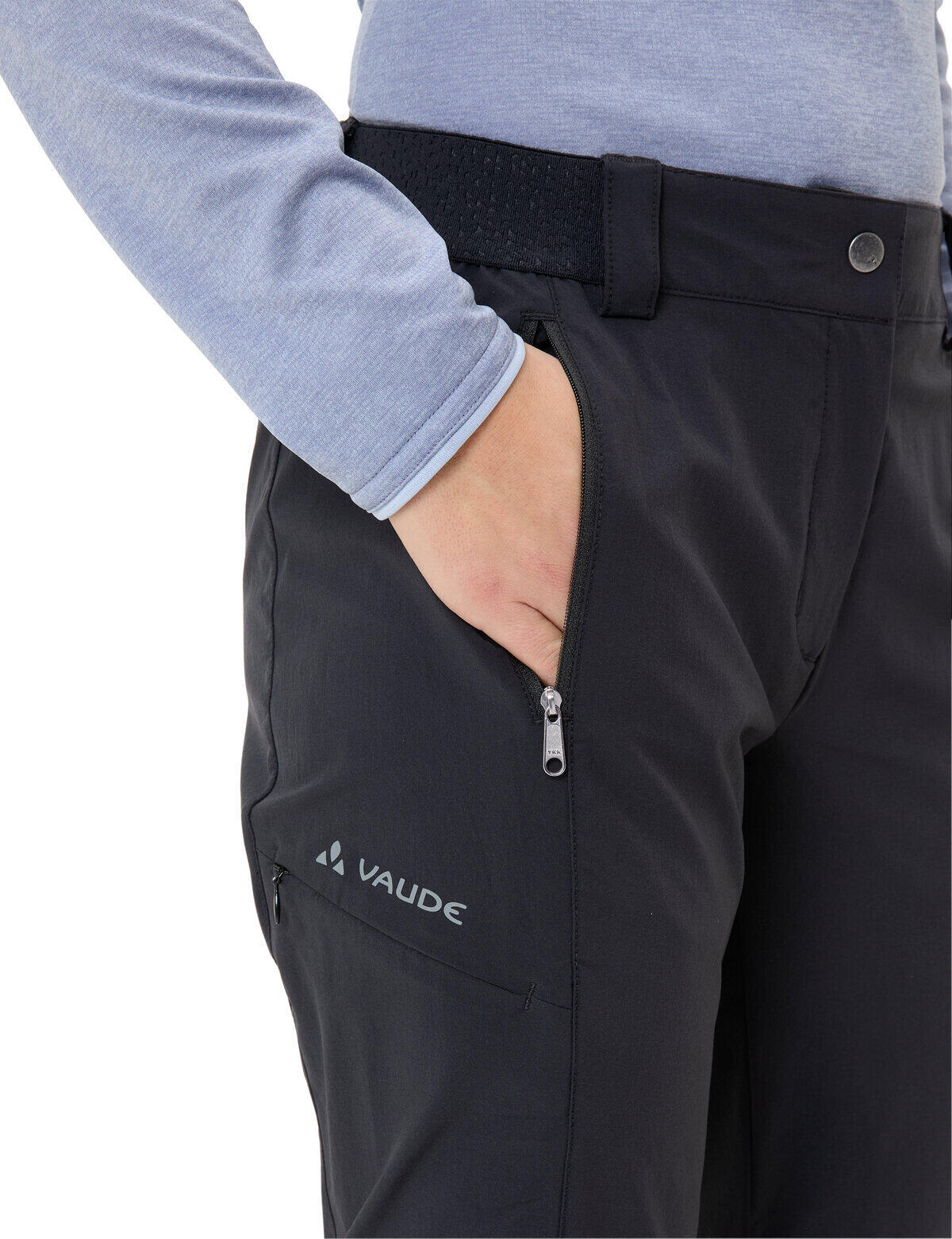 Calças femininas com zíper removível VAUDE Farley Stretch ZO II 4/7