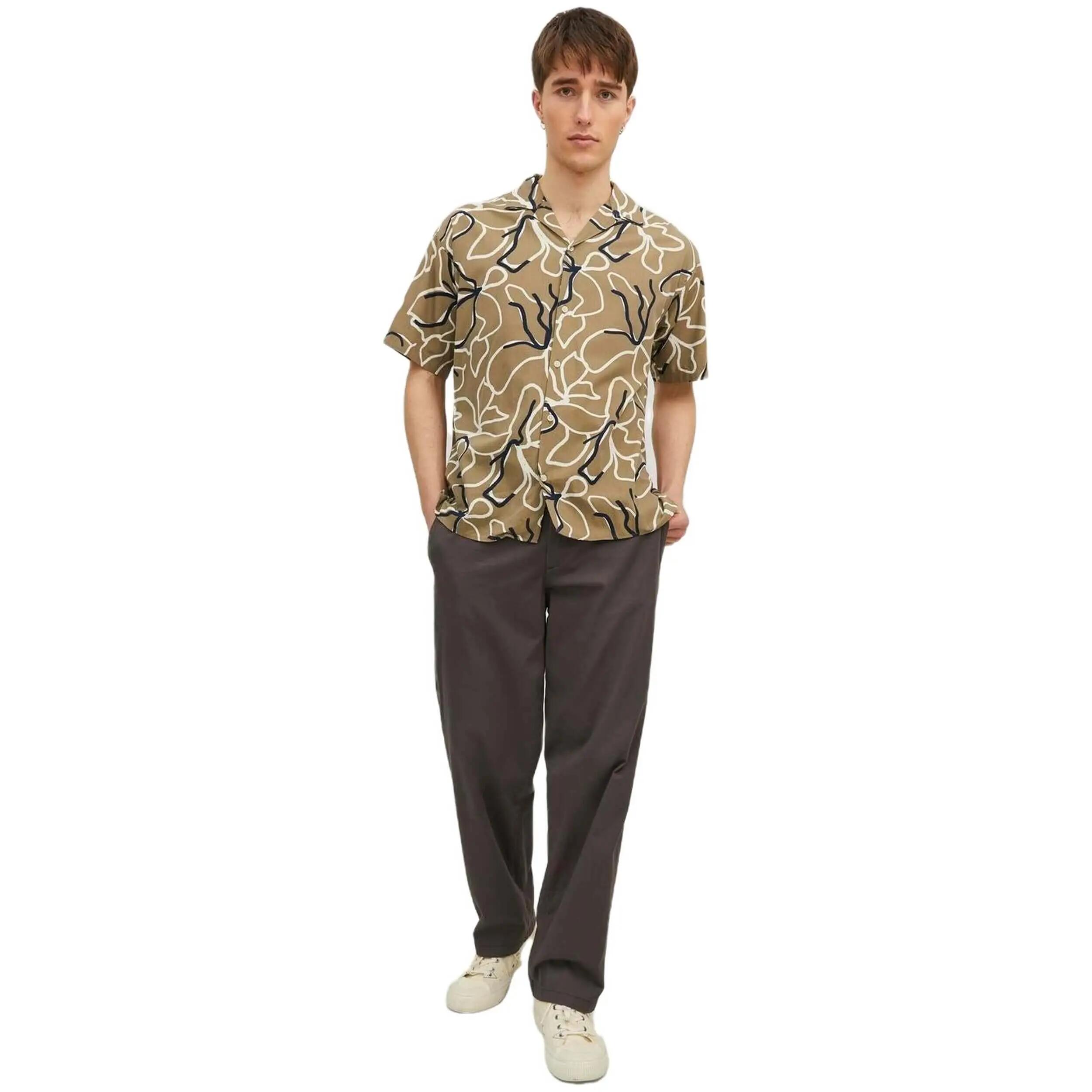 Camisa Jack&jones modelo 12202240-Covert Green para homem 4/5