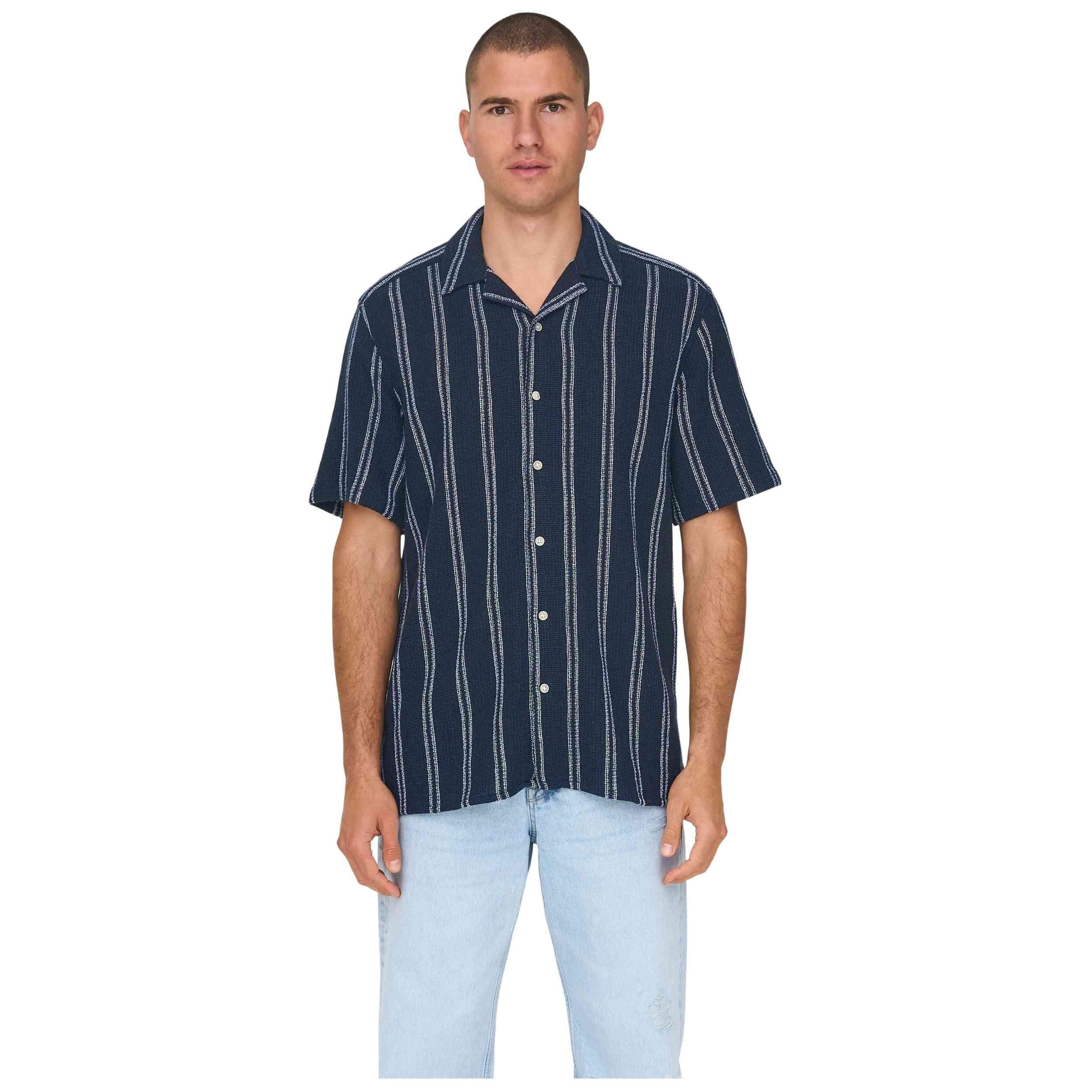 Chemise Only & sons modèle 22025659-DARKNAVY pour homme 3/5