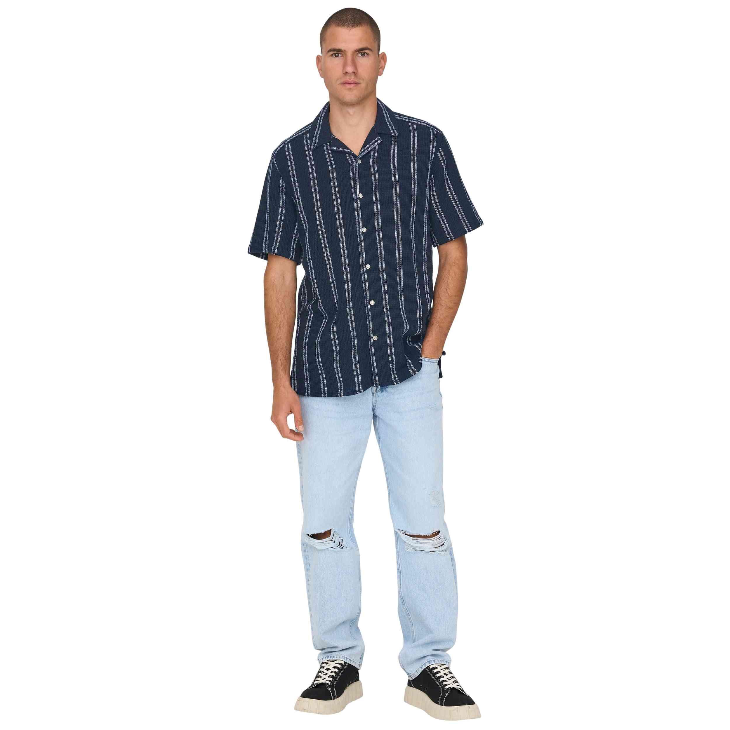 Chemise Only & sons modèle 22025659-DARKNAVY pour homme 5/5