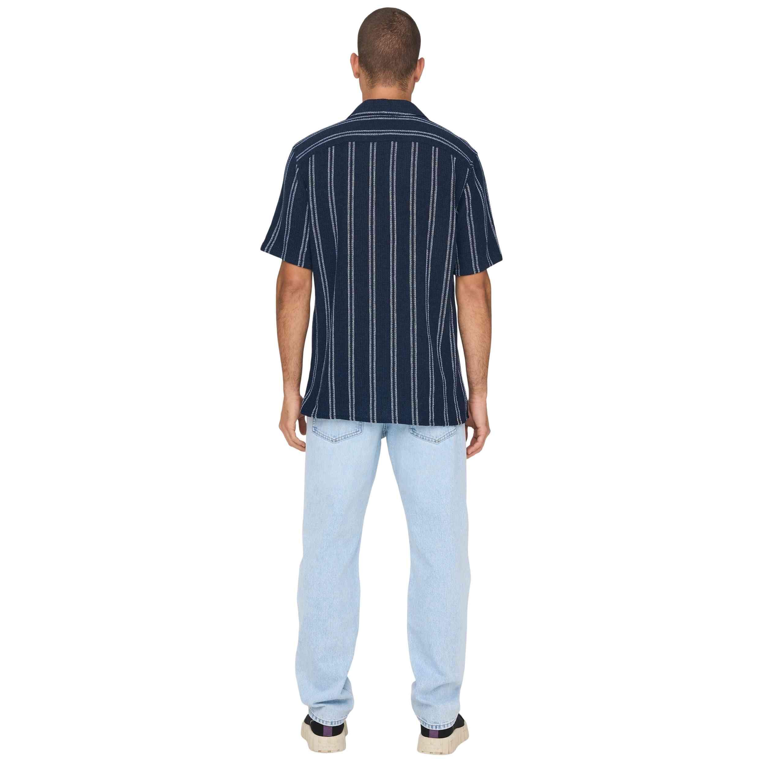 Chemise Only & sons modèle 22025659-DARKNAVY pour homme 4/5