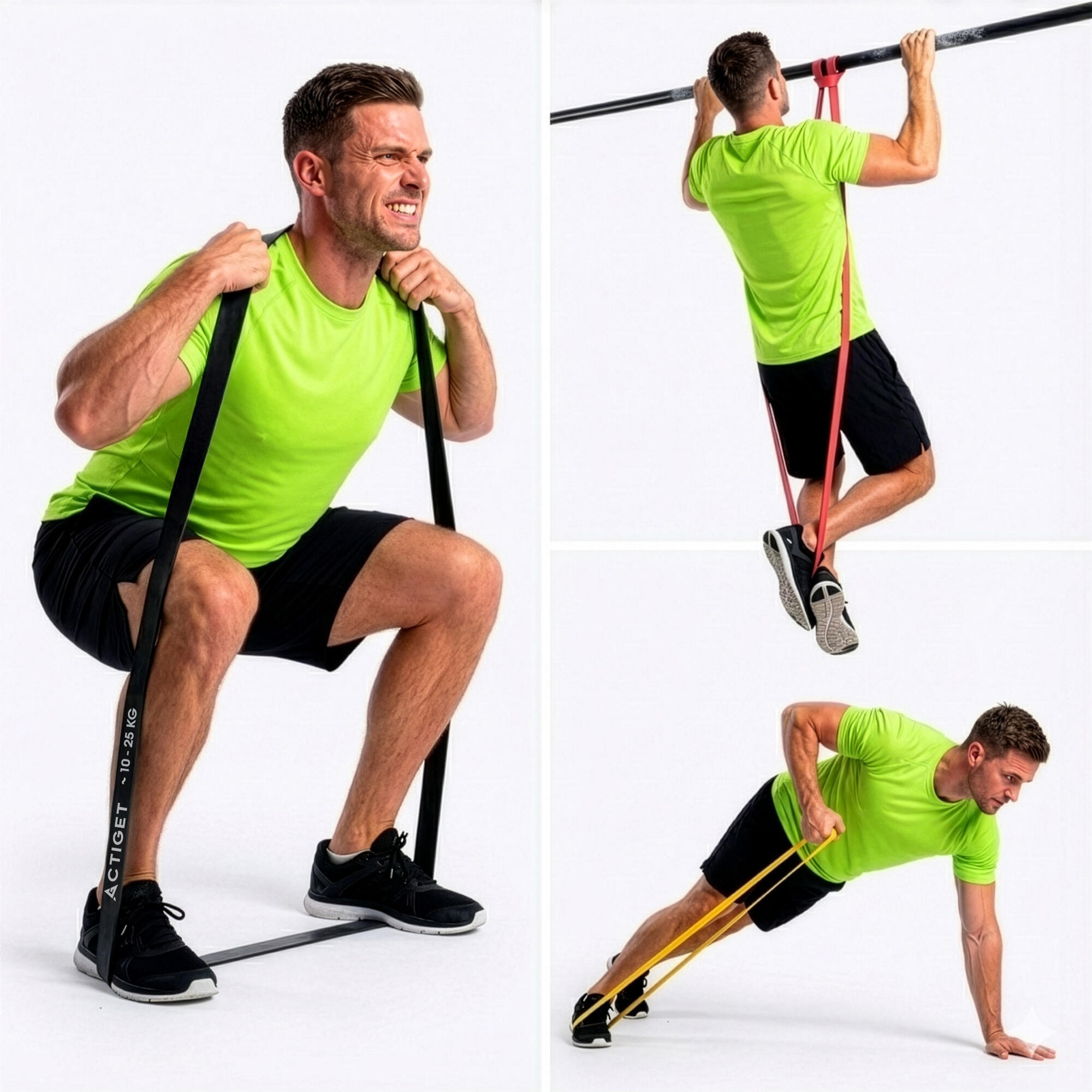 Gumy oporowe Actiget taśmy treningowe do ćwiczeń fitness  3 szt. 4/7