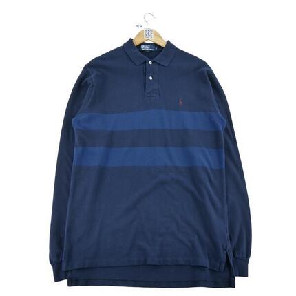 Seconde vie - Polo manches longues Homme Marine - Excellent