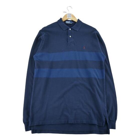 Seconde vie - Polo manches longues Homme Marine - Excellent