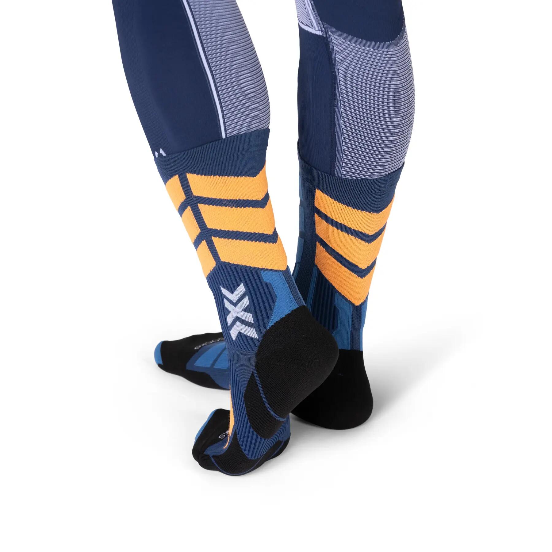 Chaussettes X-Socks X-Country Perform Crew Bleu/Orange 3/4