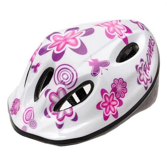 Kask Rowerowy Dziecięcy/młodzieżowy Z Kwiatowym Motylem