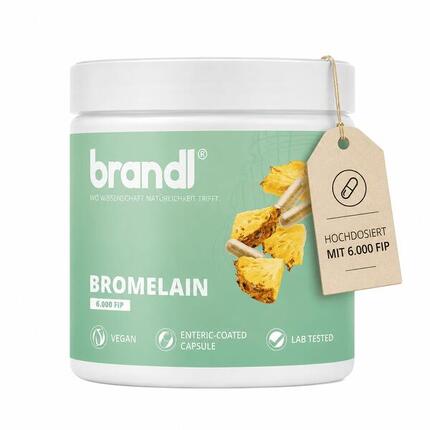 brandl® Bromelain hochdosiert | Enzyme aus der Ananas mit 6.000 F.I.P.