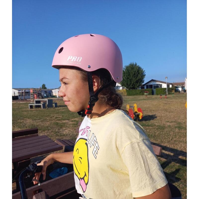 Cască de bicicletă pentru copii, cască de skate pentru copii, roz
