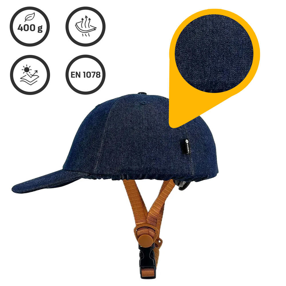 Fietshelm Vizorz SwitchCap - Blue Denim cap 3/7