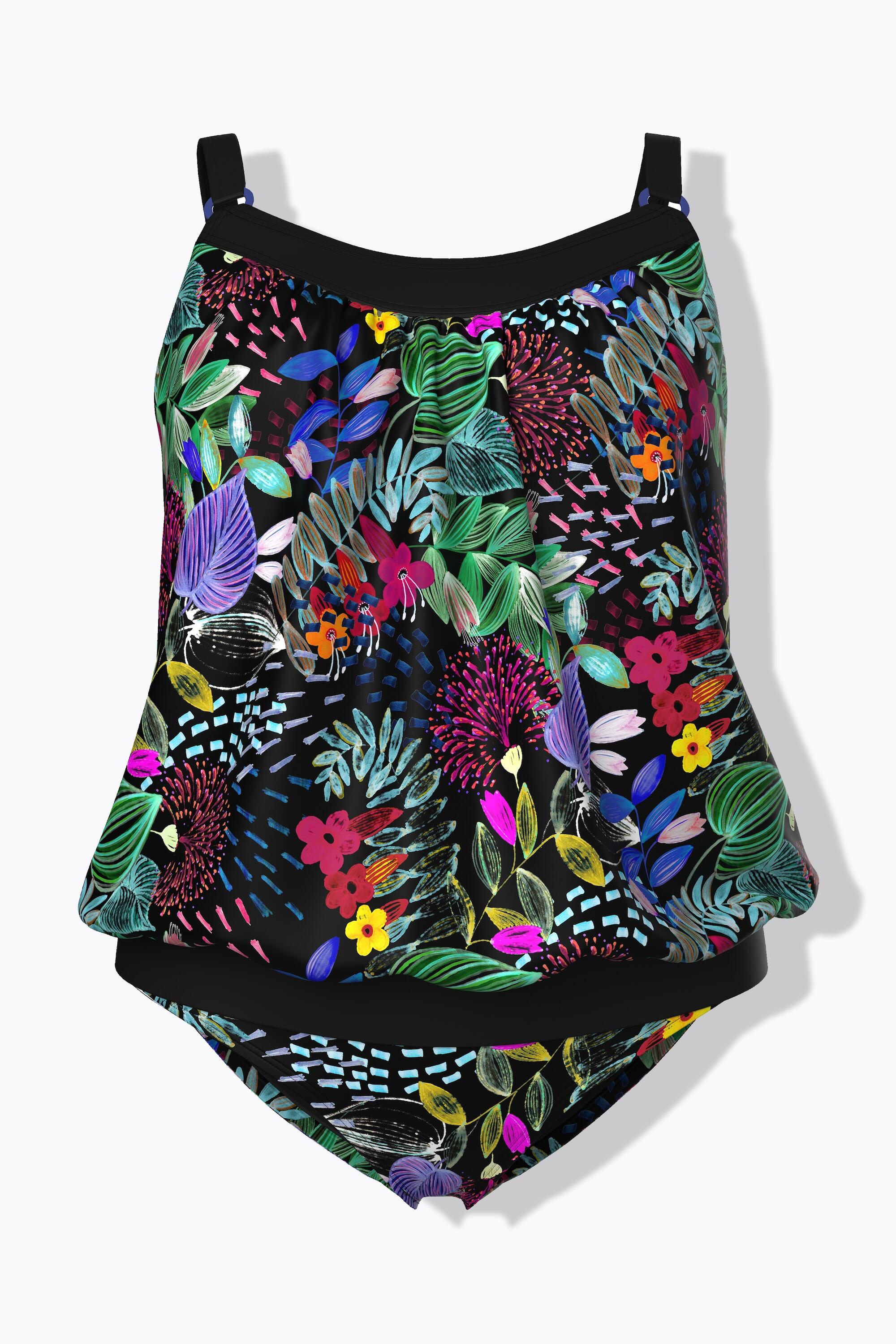 Femme Tankini motif à fleurs bonnets souples 7/7