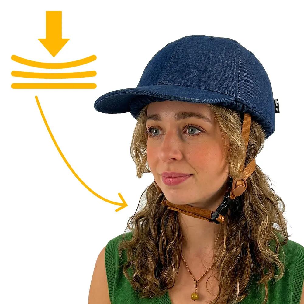 Fietshelm Vizorz SwitchCap - Blue Denim cap 5/7
