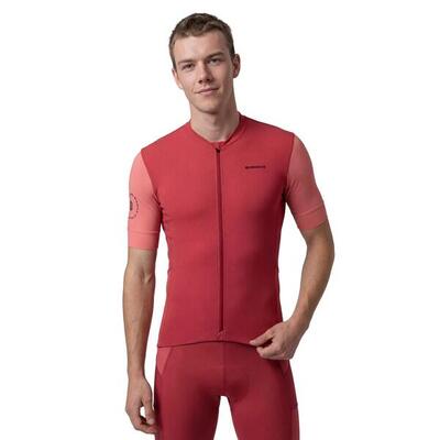 Maglia da ciclismo gravel a maniche corte uomo GM2 Golden Pedals Red Rosso