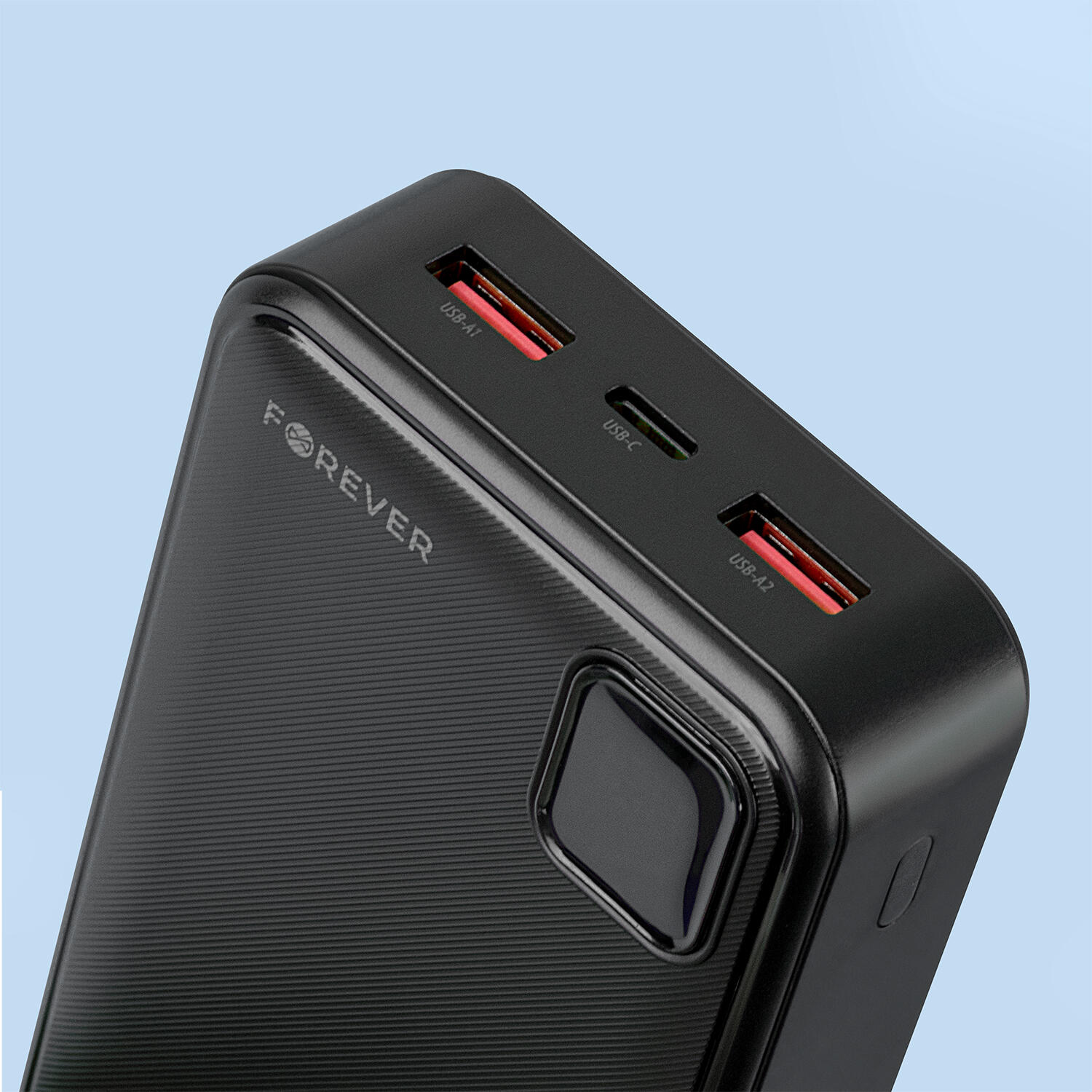 Forever Power bank portátil TB-300L 20000 mAh 22,5W PD QC Carga Rápida negra 2/5