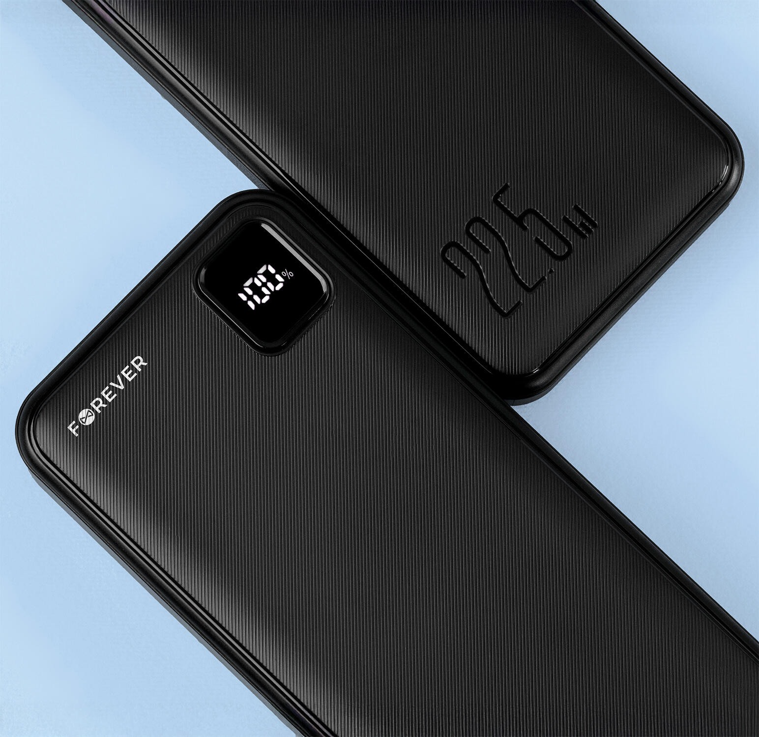 Forever Power bank portátil TB-300L 20000 mAh 22,5W PD QC Carga Rápida negra 5/5