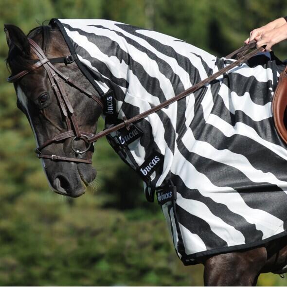 Derka przeciw muchom dla koni Bucas Buzz-Off Riding Zebra 3/3