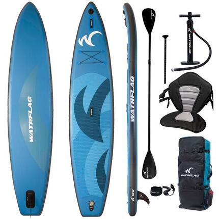 Premium SUP Board - WATRFLAG Flow Blue 10'2" - Set - ALLROUND + EXTRA Paddle