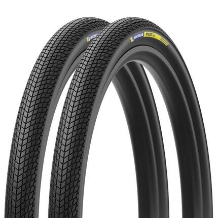 Lot de 2 pneus BMX Race 20x1 3/8 tringles rigides haute adhérence