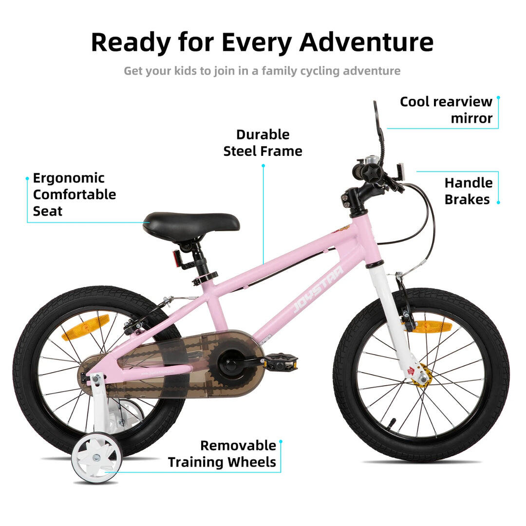 Mädchen BMX Kinderfahrrad 14", Stützräder, 3-5 Jahre 3/6