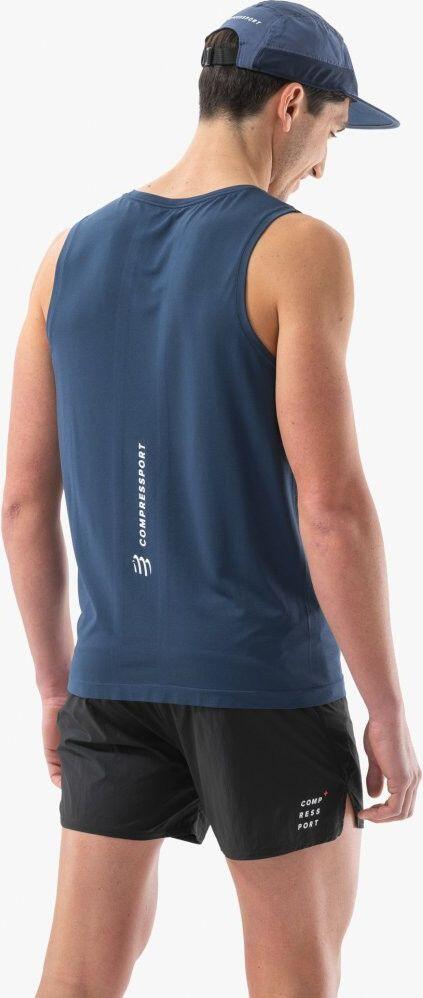 Compressport Performance Singlet Blue Heren tanktop 3/5