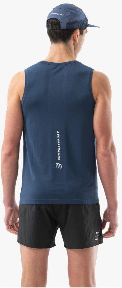 Compressport Performance Singlet Blue Heren tanktop 2/5