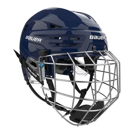 BAUER Re-Akt 90 Senior Navy adult Hockey Helmet Combo