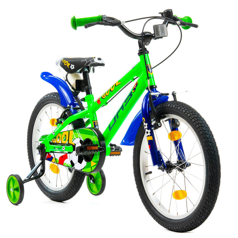 Bicicleta Copii DHS Football, Verde Reambalat