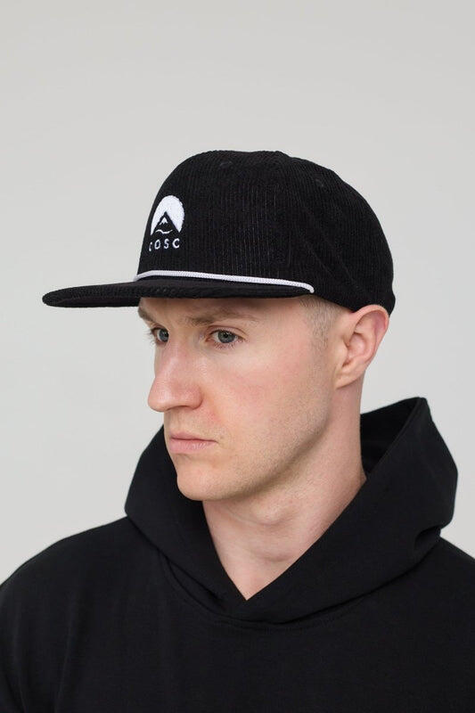 Casquette Velours Côtelé Classic Noir 3/4